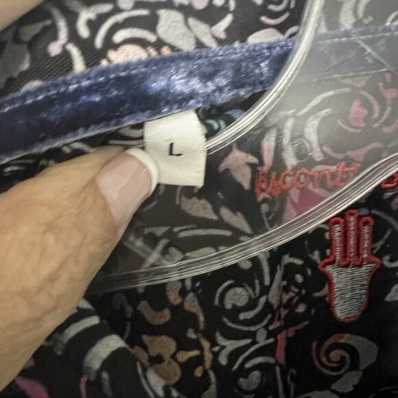 Luchiano Visconti Black Multi Color Paisley Print Button Up Mens Large Textured - Picture 5 of 10